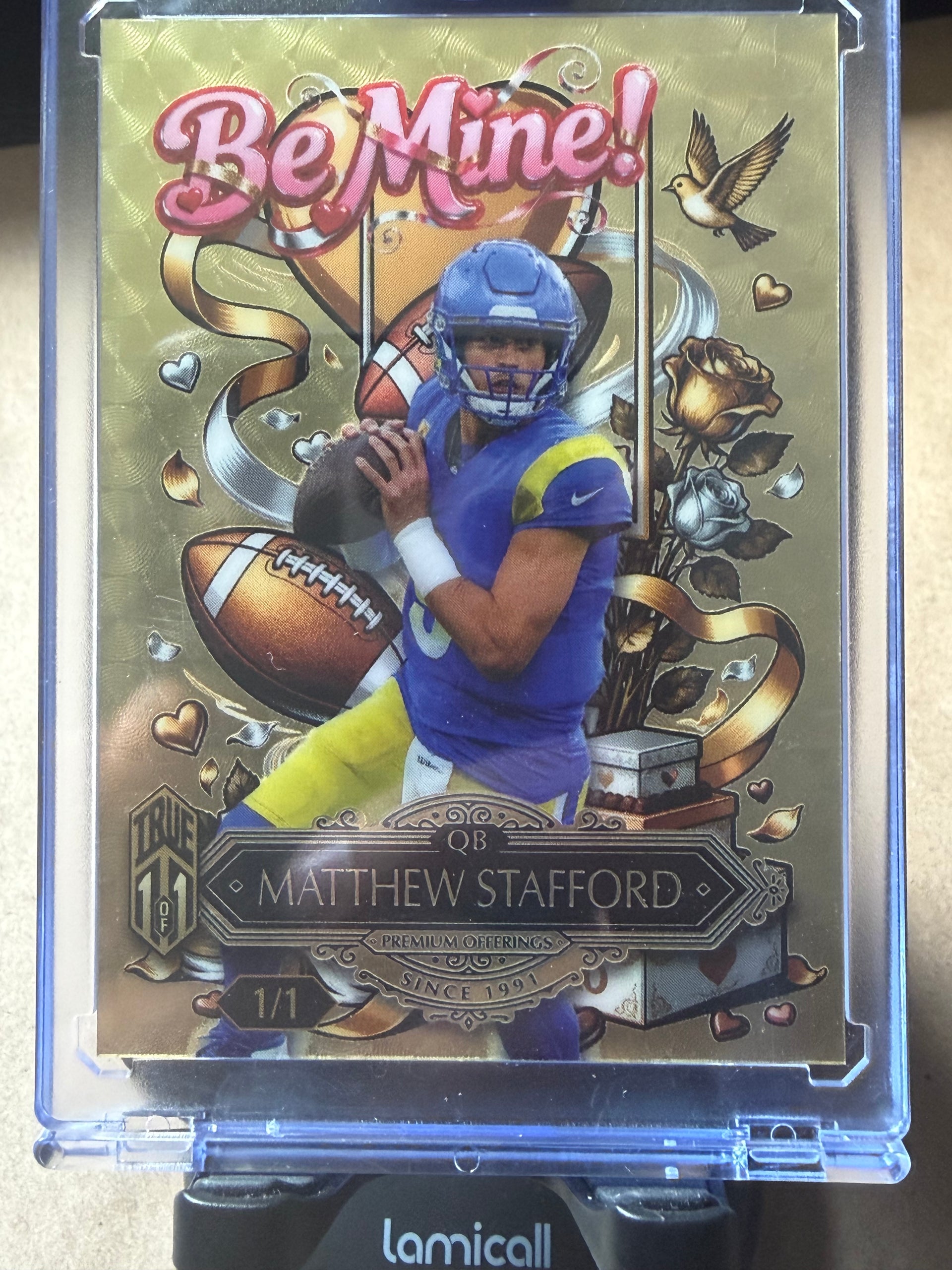 Wild Card Matthew Stratford Sweet Be Mines TRUE 1/1 Gold Vinyl