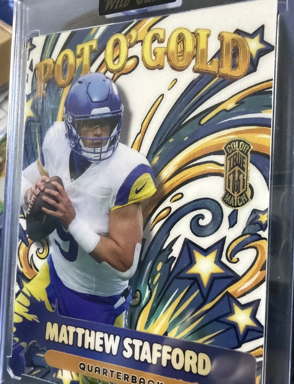 Wild Card Splat Matthew Stafford Pot Of Gold TRUE 1/1 Color Match