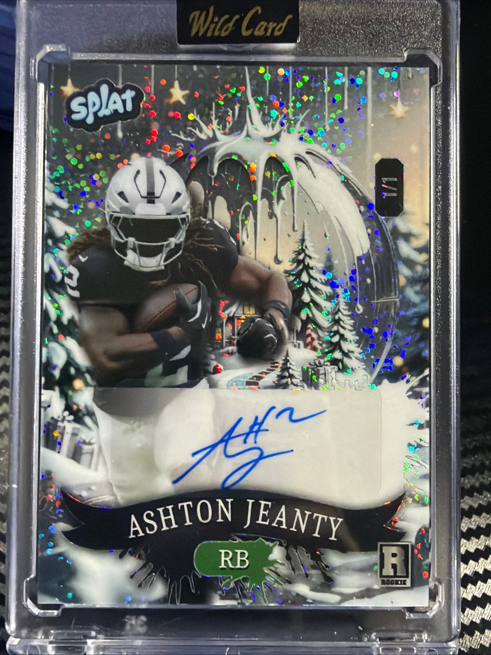 Wild Card Splat Ashton Jeanty Snow Globe Auto