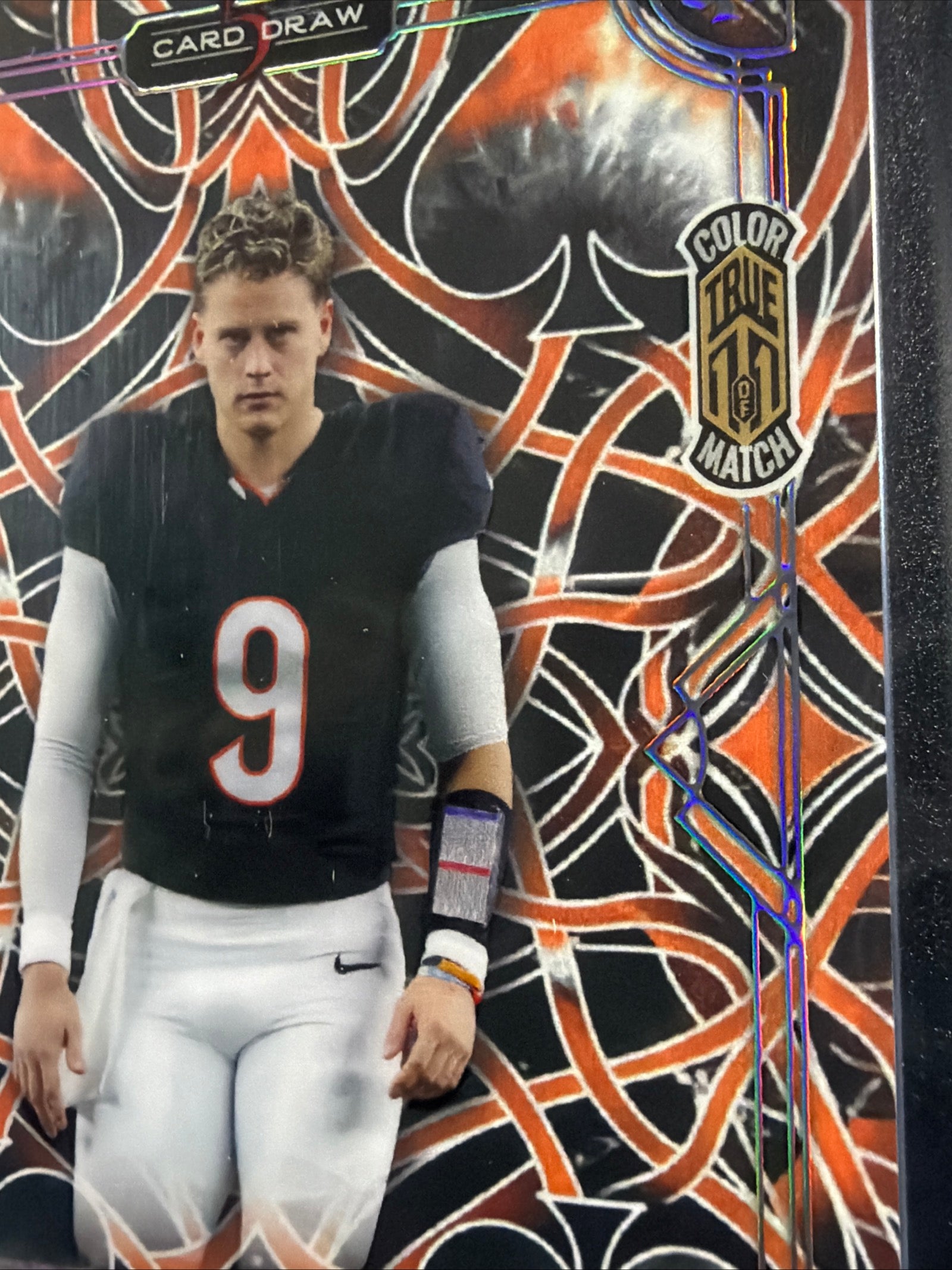Wild Card 5 Card Draw Stacked Deck Joe Burrow TRUE 1/1 Color Match
