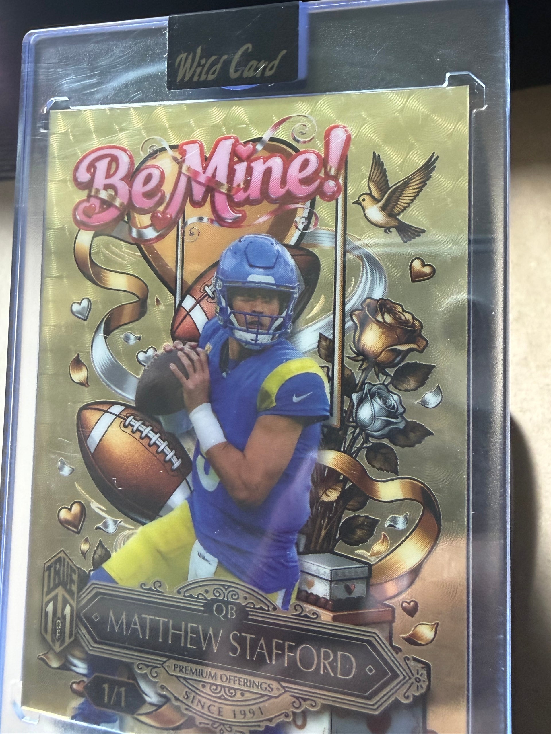 Wild Card Matthew Stratford Sweet Be Mines TRUE 1/1 Gold Vinyl