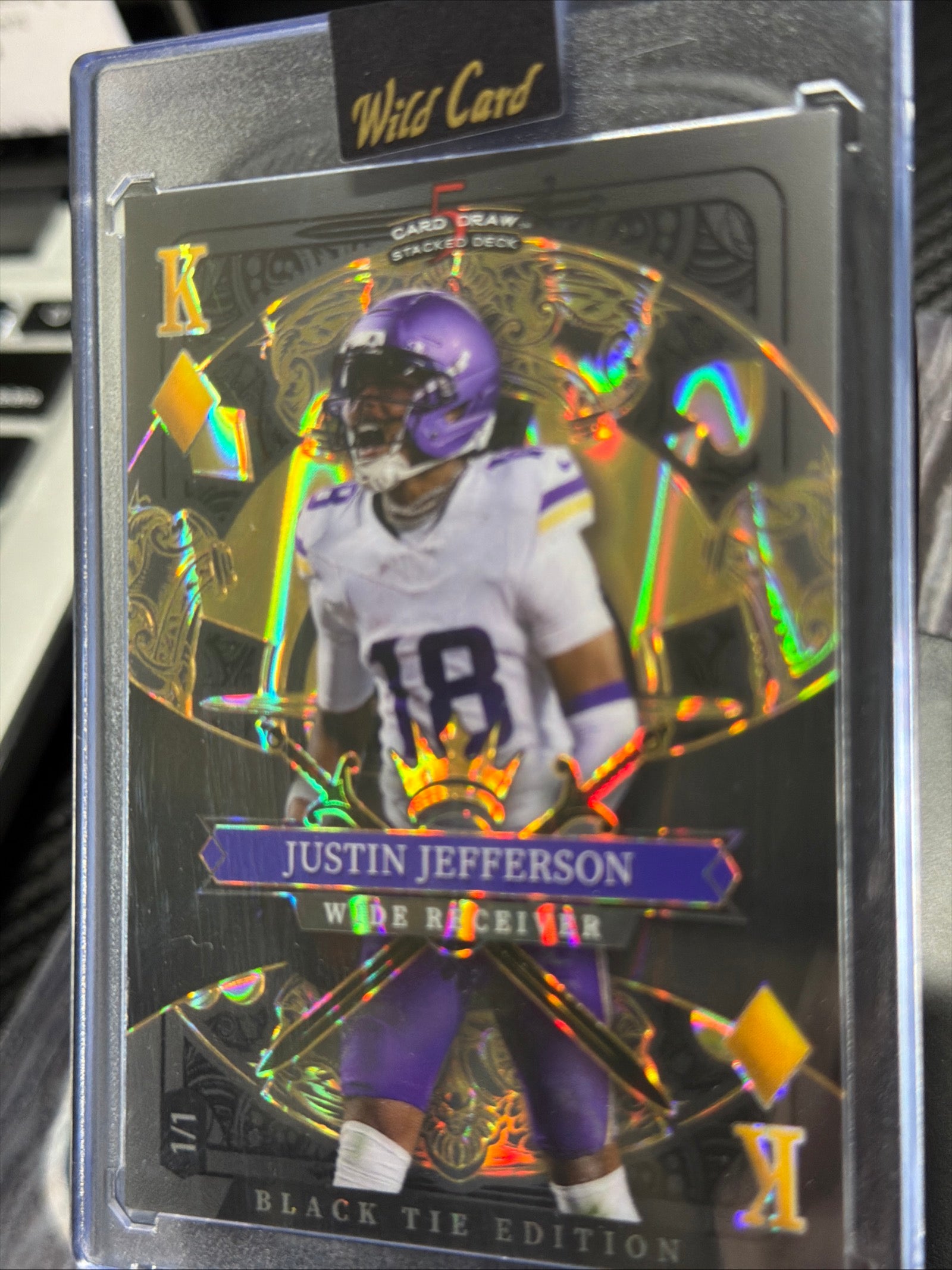Justin Jefferson Wild Card 5 Card Draw Stacked Deck 1/1