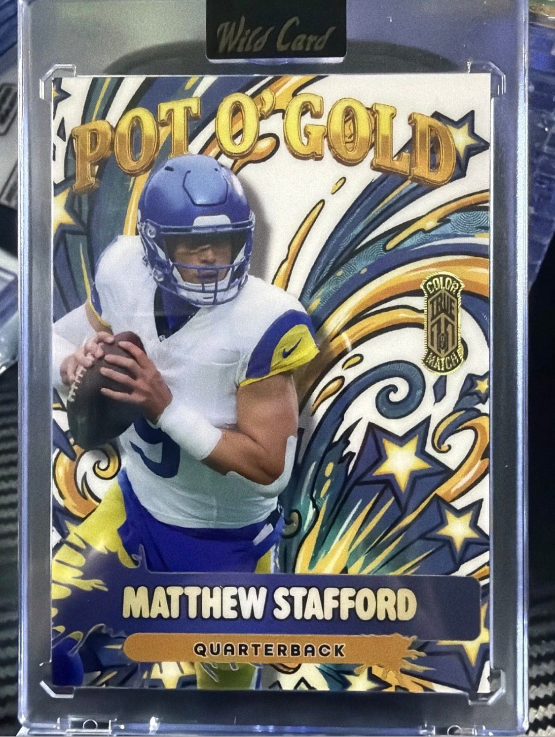 Wild Card Splat Matthew Stafford Pot Of Gold TRUE 1/1 Color Match