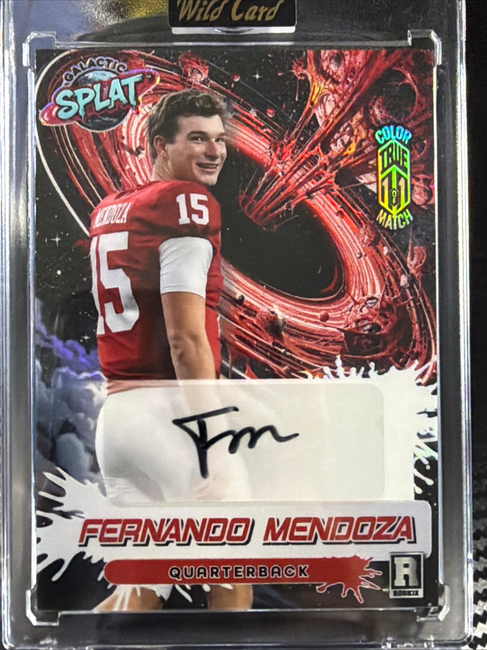 Wild Card Galactic Splat Fernando Mendoz TRUE 1/1 Color Match Auto