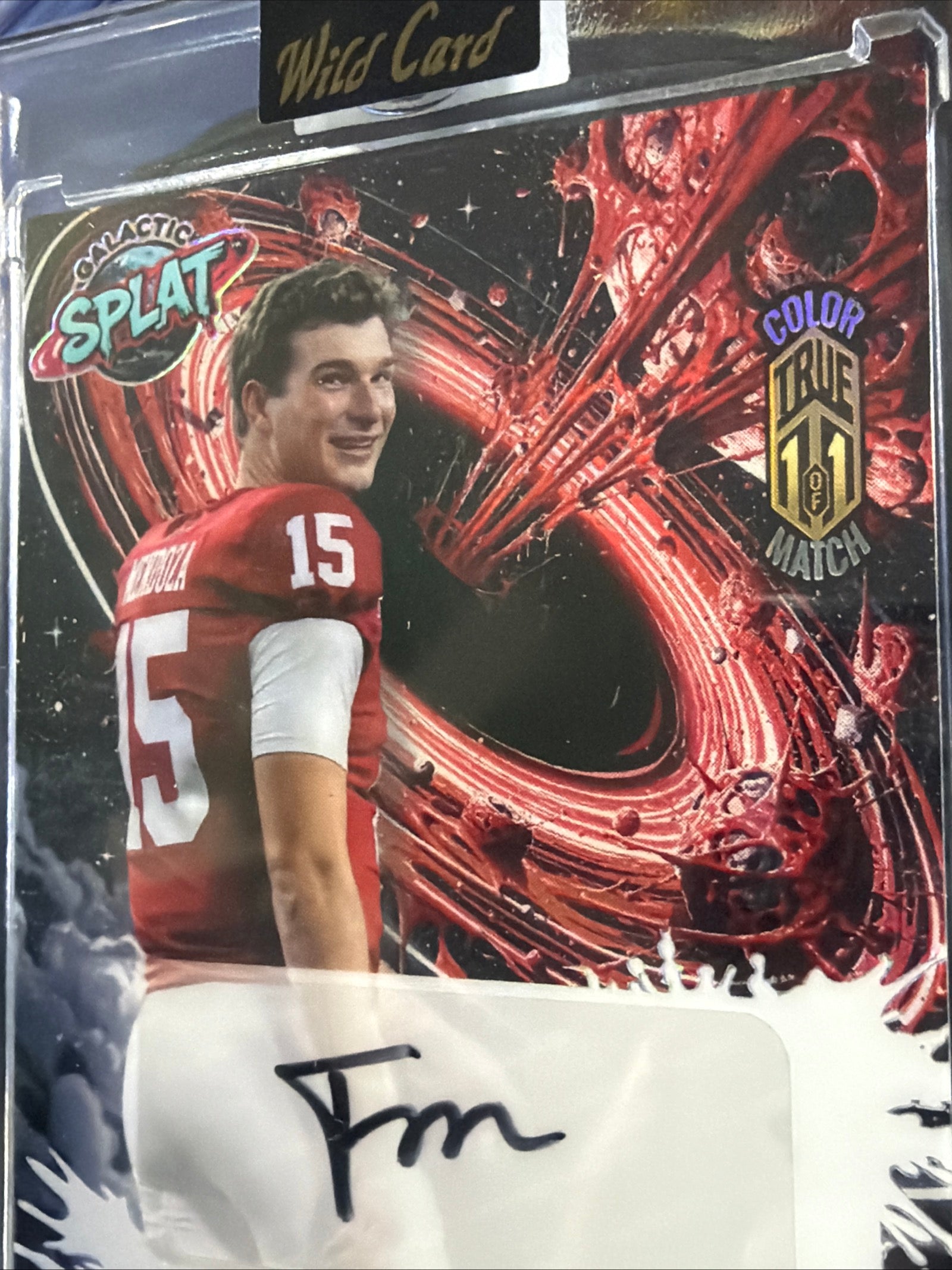 Wild Card Galactic Splat Fernando Mendoz TRUE 1/1 Color Match Auto